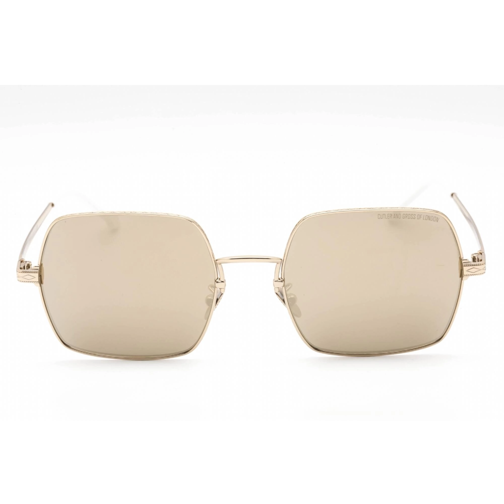 Cutler and Gross Women's Sunglasses - Gold/White/Metallic Square Frame | CG1300S 002