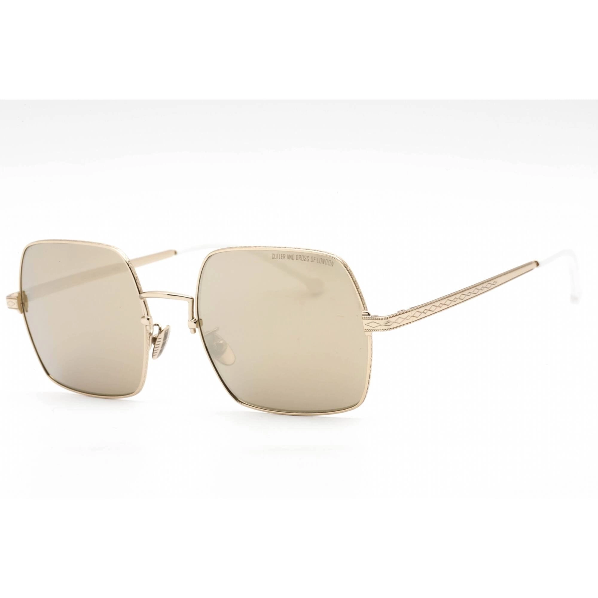 Cutler and Gross Women's Sunglasses - Gold/White/Metallic Square Frame | CG1300S 002