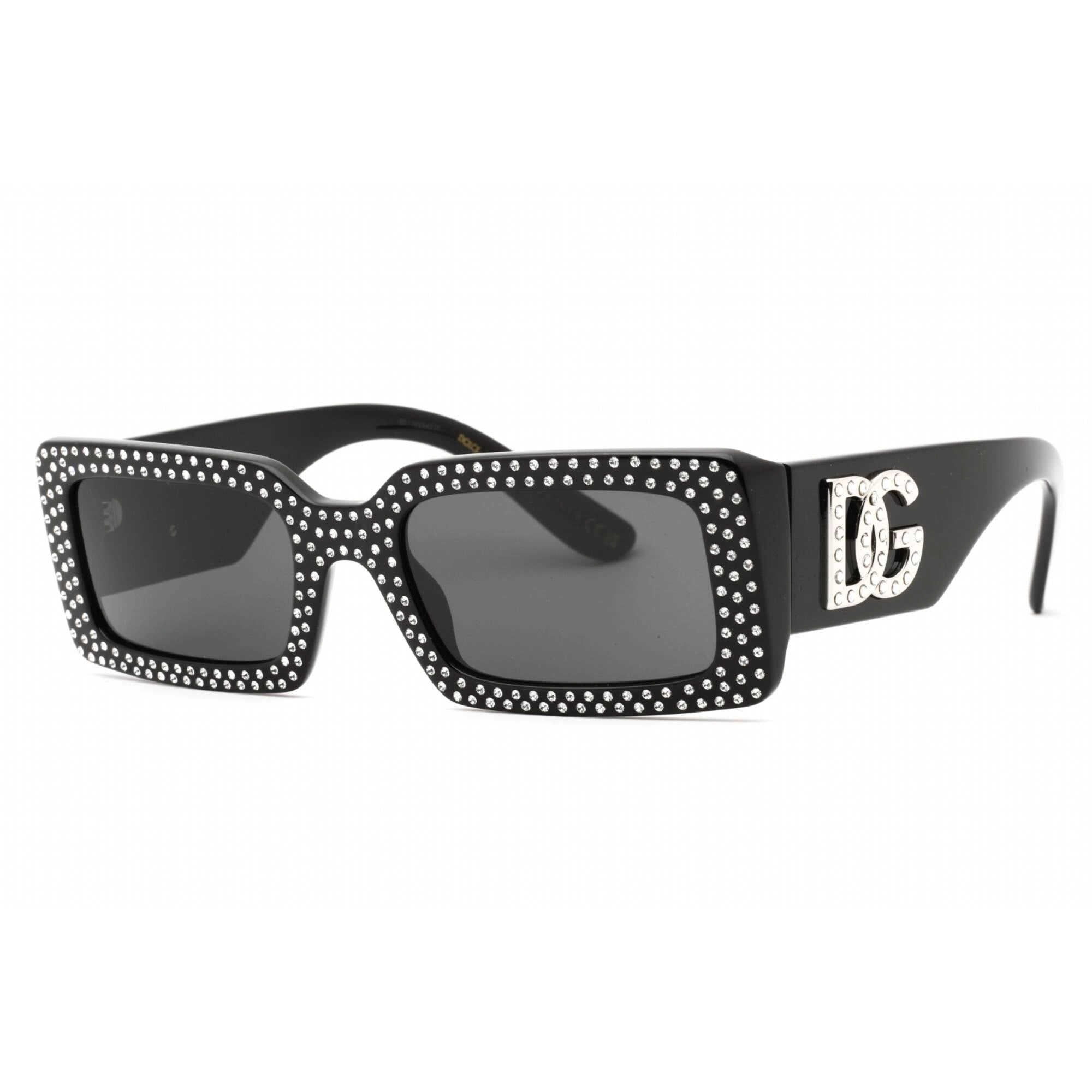 Dolce & Gabbana Women's Sunglasses - Black Rectangular Plastic Frame | 0DG4447B 501/87