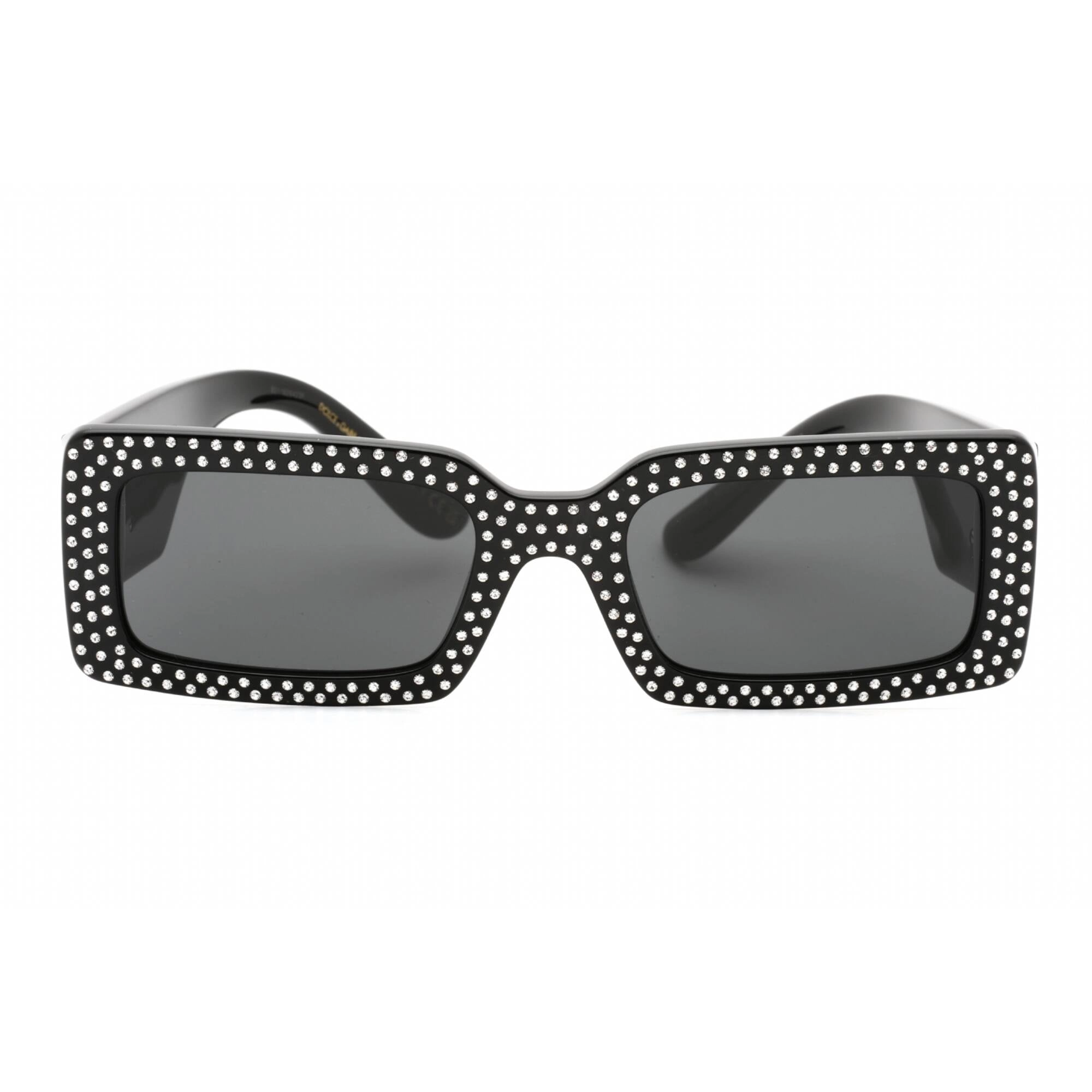 Dolce & Gabbana Women's Sunglasses - Black Rectangular Plastic Frame | 0DG4447B 501/87