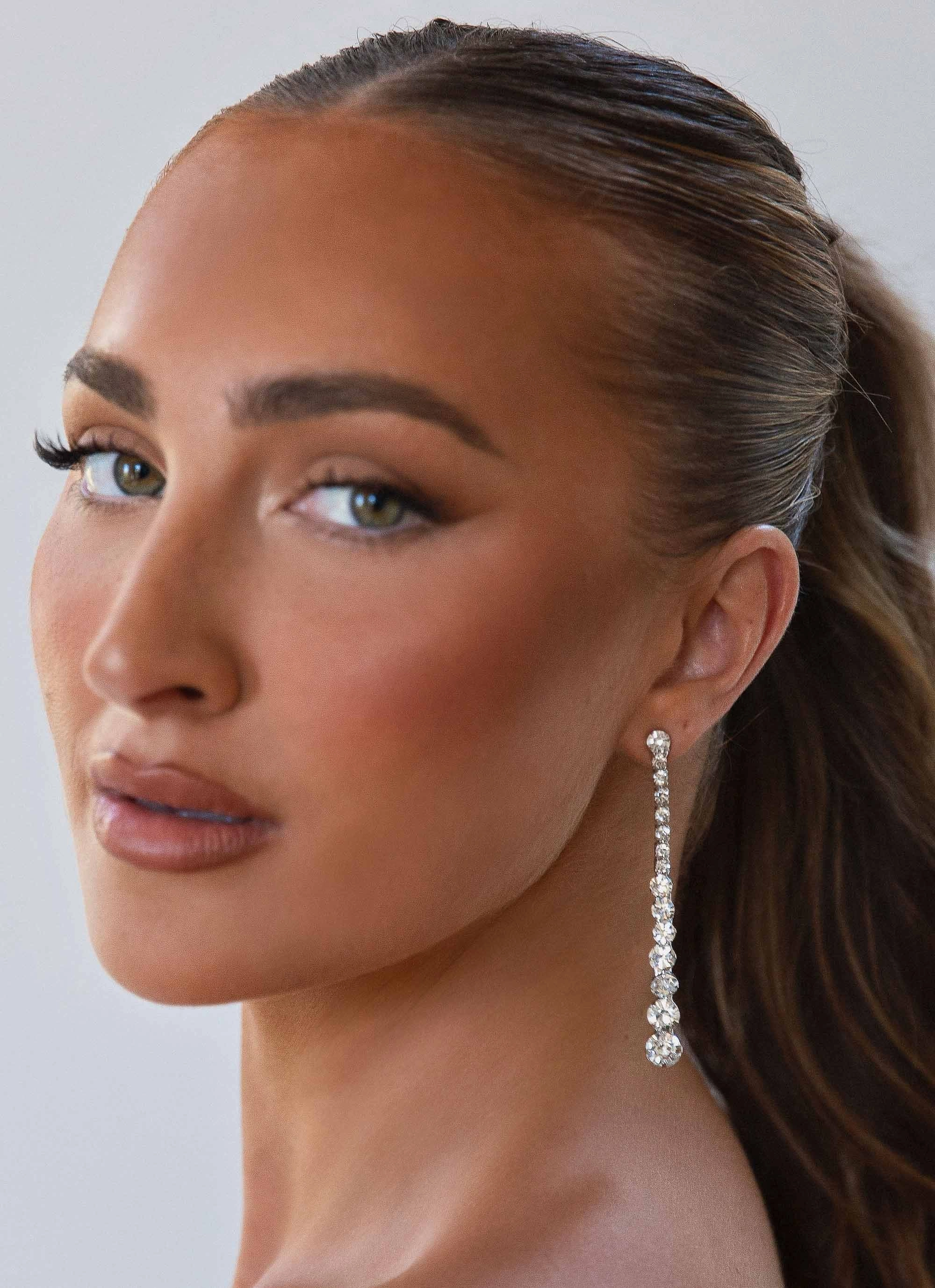 Elixir Diamante Earrings - Silver Stone