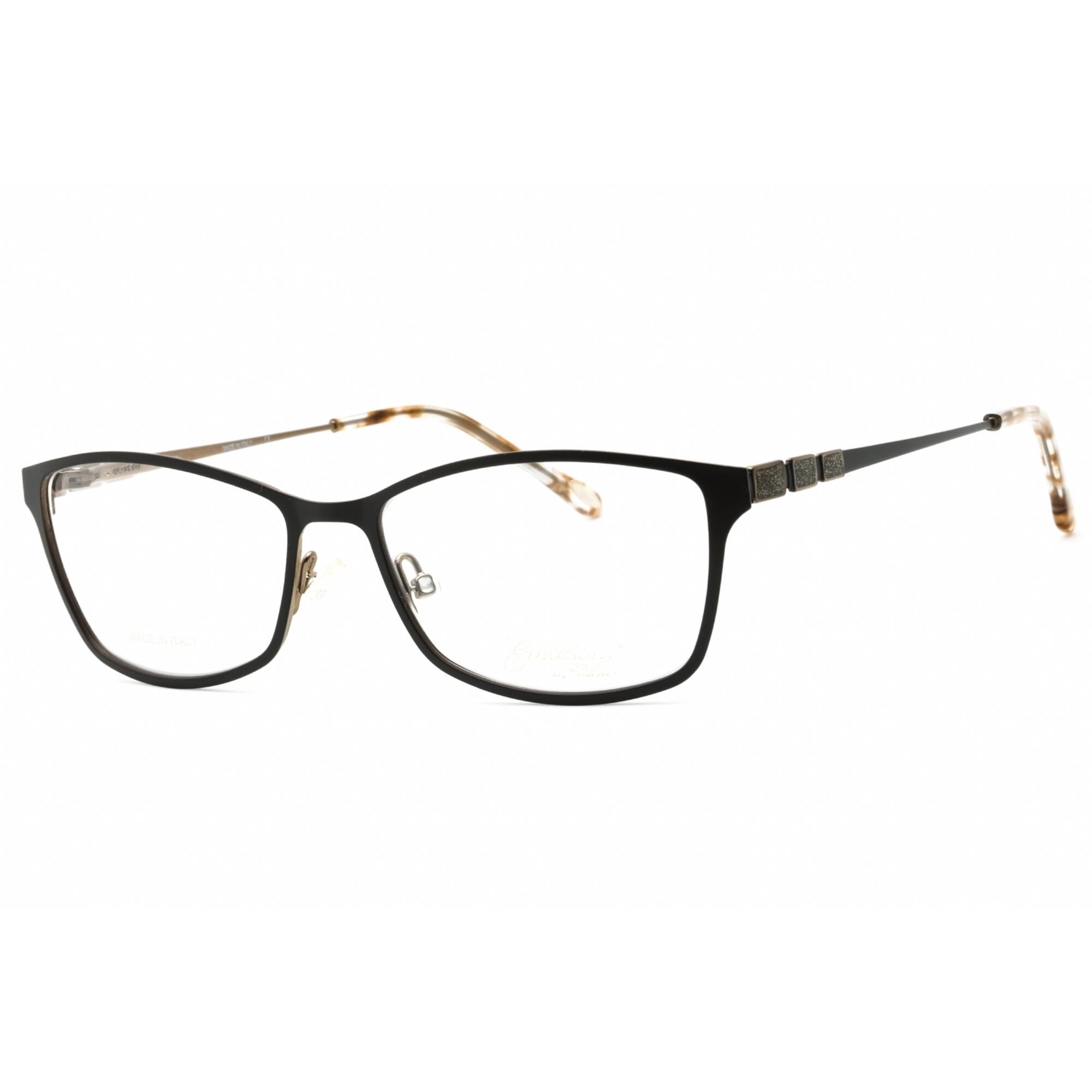Emozioni Women's Eyeglasses - Brown Metal Full Rim Rectangular Frame | EM 4416 009Q 00