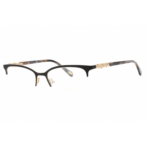 Emozioni Women's Eyeglasses - Matte Black Gold Cat Eye Full Rim | EM 4412 0I46 00