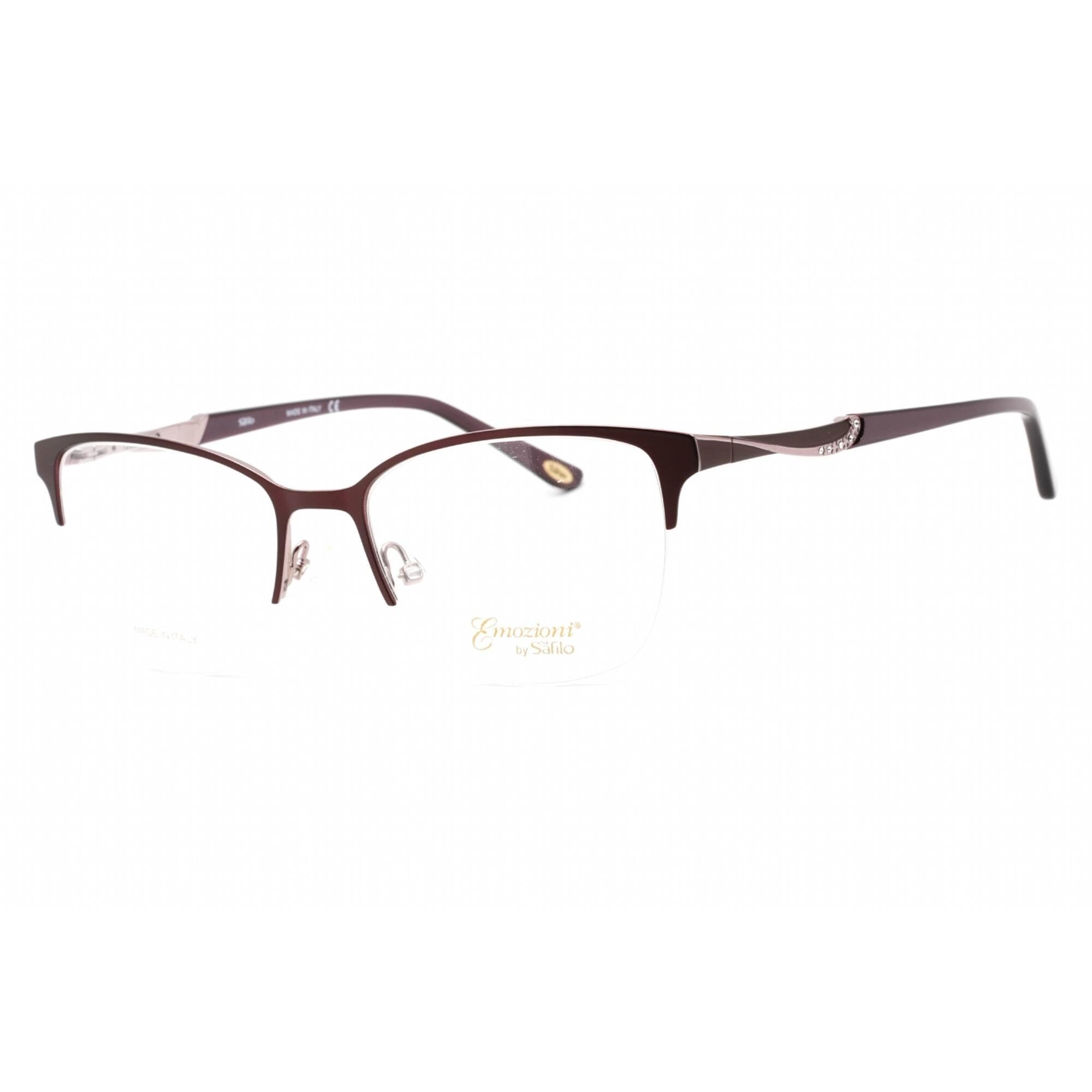 Emozioni Women's Eyeglasses - Plum Lilac Half Rim Cat Eye Frame | EM 4396 0OQ5 00