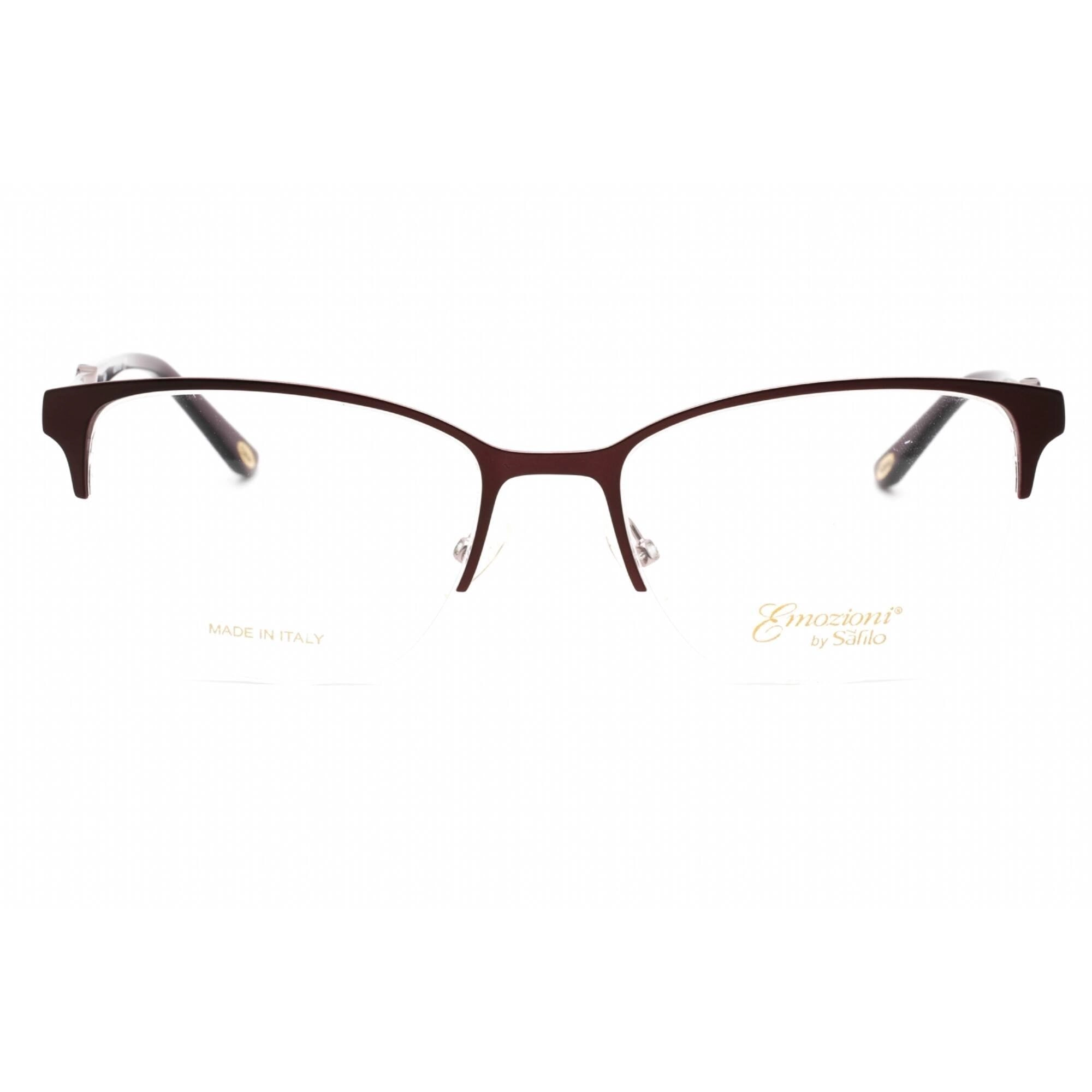 Emozioni Women's Eyeglasses - Plum Lilac Half Rim Cat Eye Frame | EM 4396 0OQ5 00