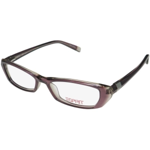 Esprit Women's Eyeglasses - Purple Rectangular Frame Demo Lens | ESPRIT 17364 577