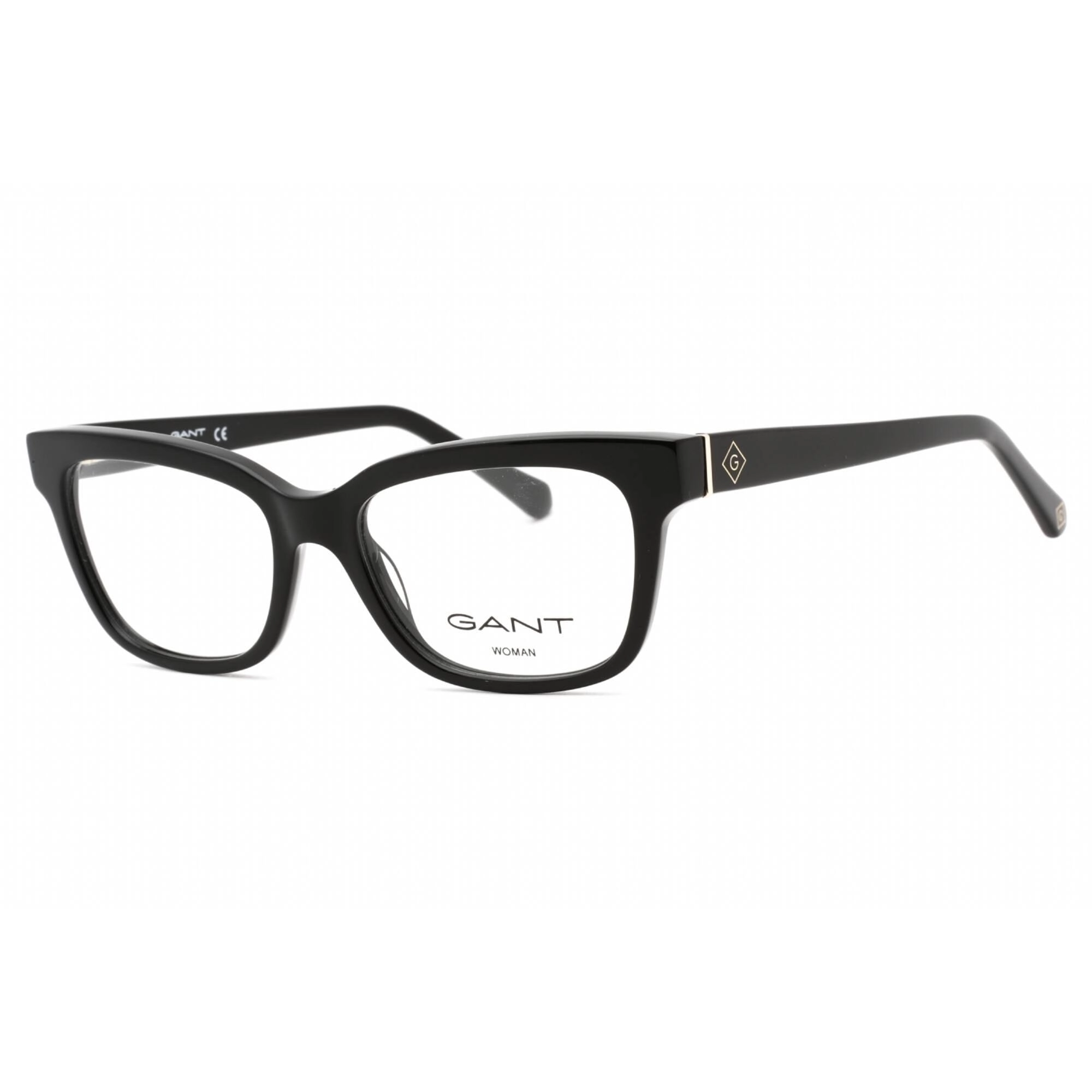 Gant Women's Eyeglasses - Shiny Black Plastic Full Rim Rectangular Frame | GA4140 001
