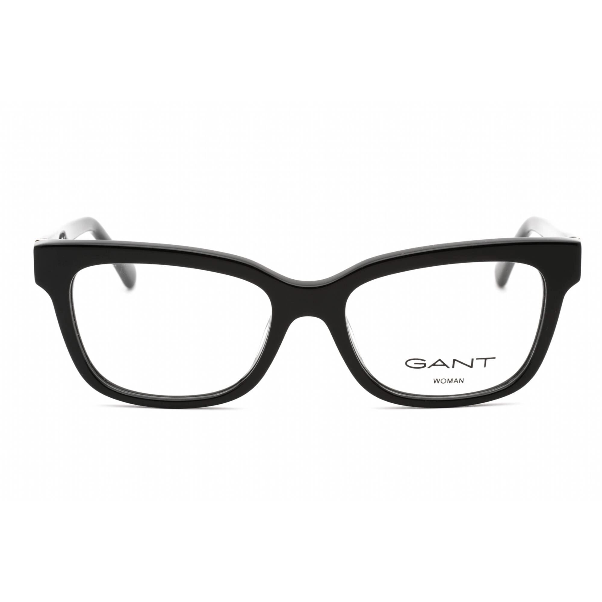 Gant Women's Eyeglasses - Shiny Black Plastic Full Rim Rectangular Frame | GA4140 001