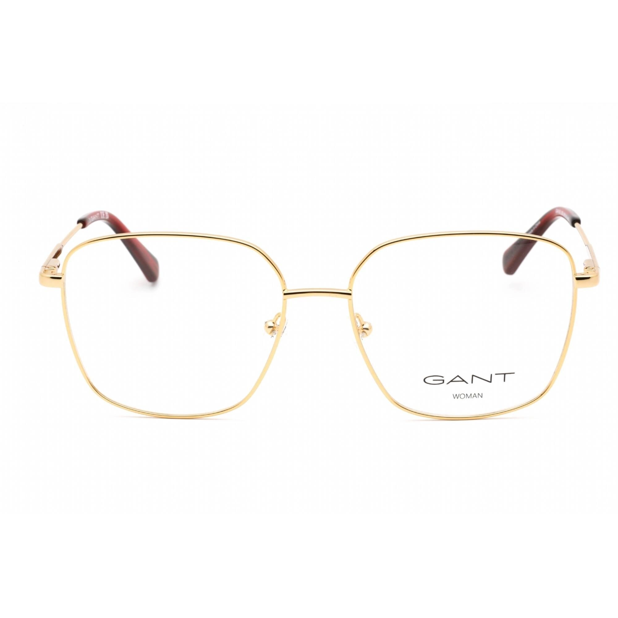 Gant Women's Eyeglasses - Shiny Deep Gold Full Rim Rectangular Frame | GA4145 030