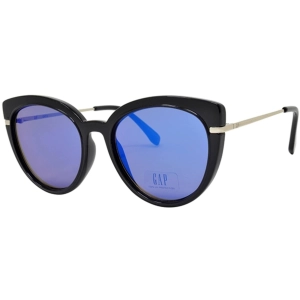 Gap Women's Sunglasses - Black Plastic Cat Eye Frame Blue Lens | GAP SGP407 BLA