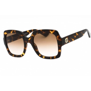 Gucci Women's Sunglasses - Havana Injected Propionate Square Shape Frame | GG1337S 003