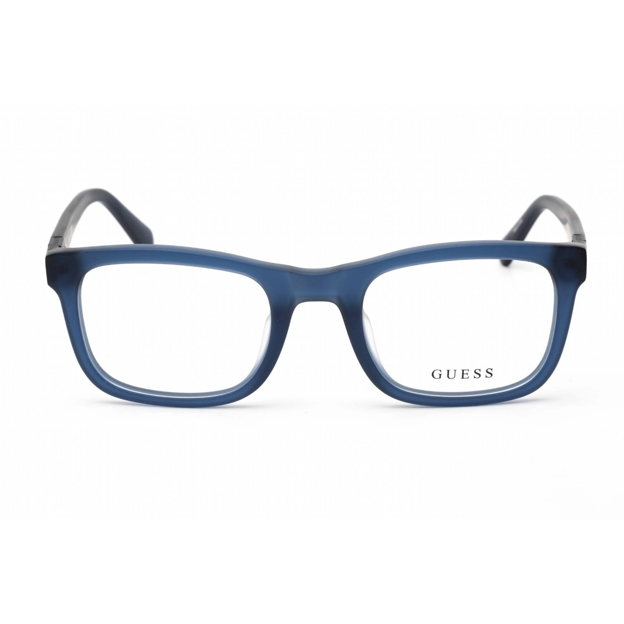 Guess Women's Eyeglasses - Clear Lens Matte Blue Plastic Square Frame | GU50002 091