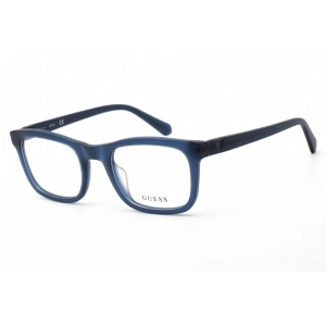 Guess Women's Eyeglasses - Clear Lens Matte Blue Plastic Square Frame | GU50002 091