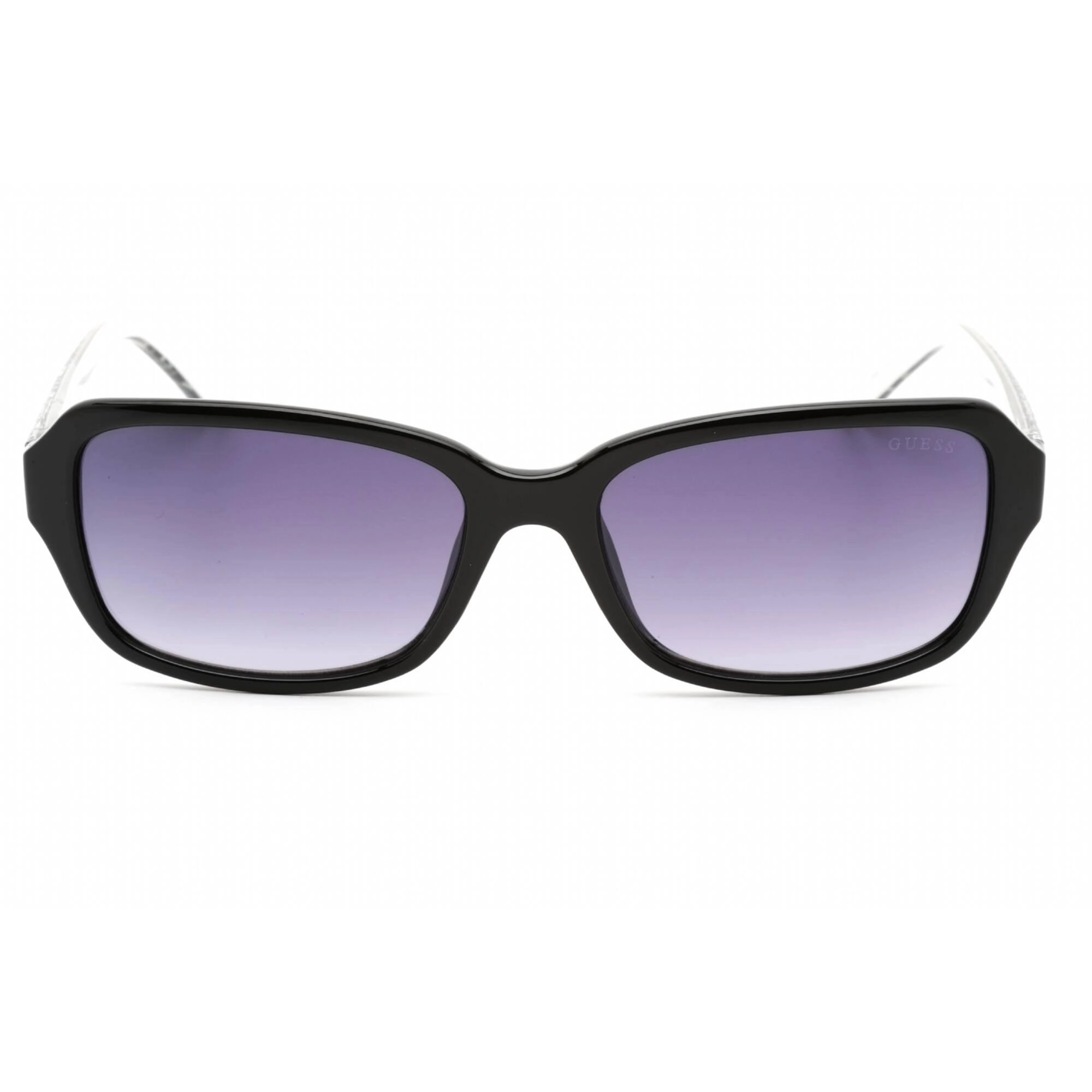 Guess Women's Sunglasses - Black/White Plastic Rectangular Shape Frame | GU7595 05B