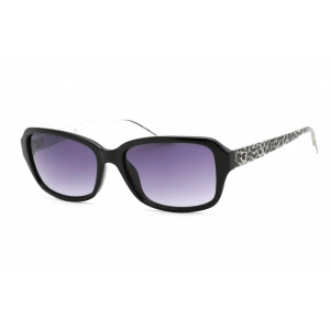Guess Women's Sunglasses - Black/White Plastic Rectangular Shape Frame | GU7595 05B