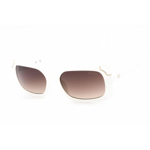 Guess Women's Sunglasses - Full Rim Ivory Plastic Rectangular Shape Frame | GU7841 25F