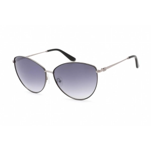 Guess Women's Sunglasses - Full Rim Shiny Gunmetal Metal Cat Eye Frame | GU7746 08B