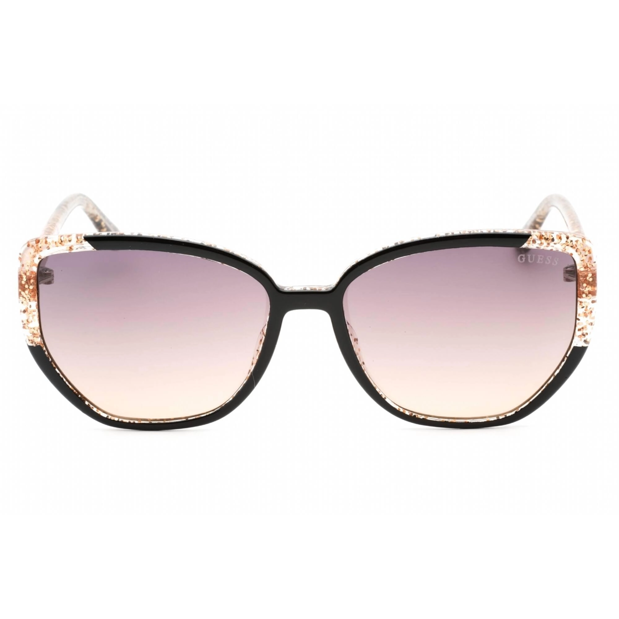 Guess Women's Sunglasses - Shiny Black Injected Propionate Cat Eye Frame | GU7882 01Z