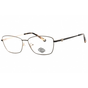 Harley Davidson Women's Eyeglasses - Matte Black Metal Cat Eye Frame | HD0560 002