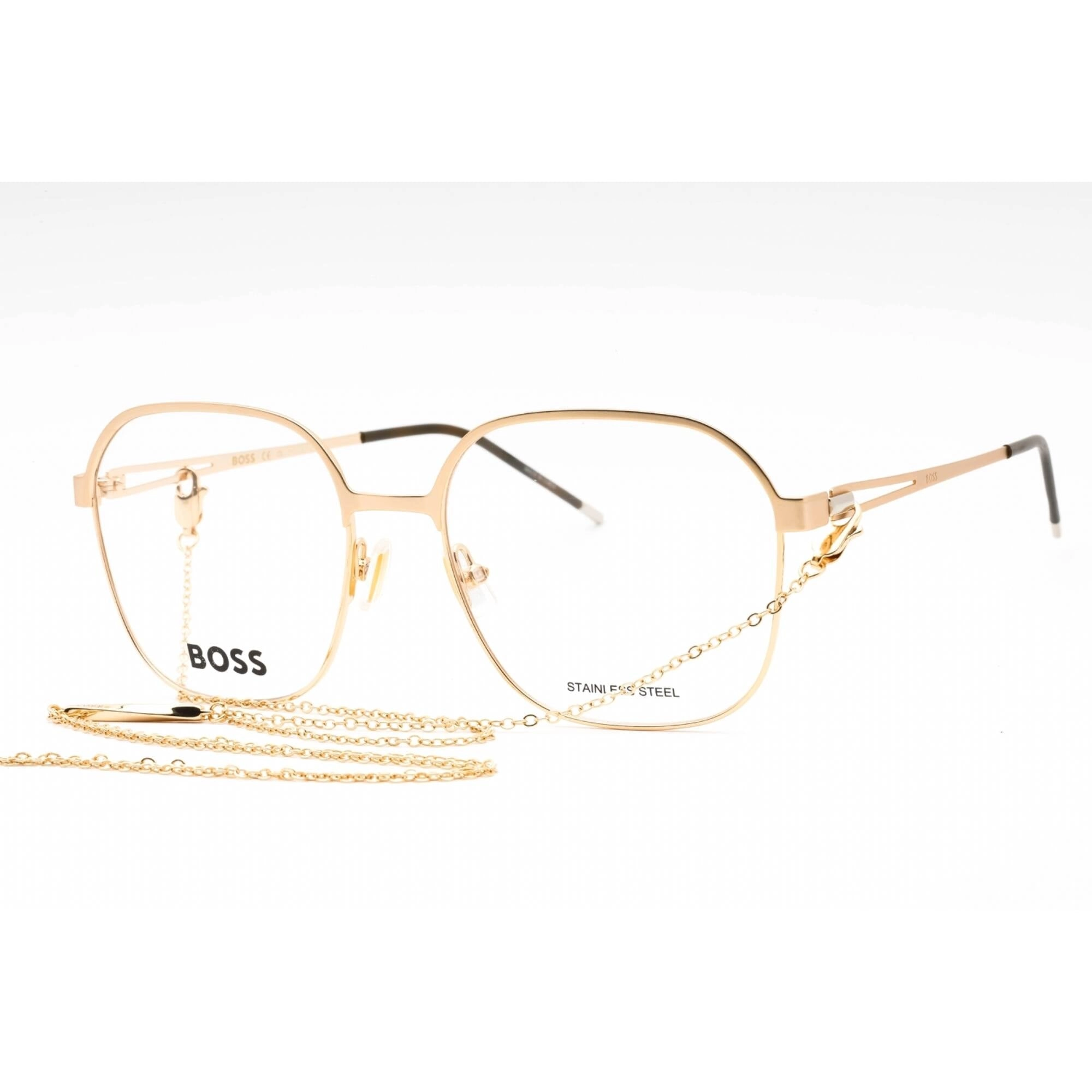 Hugo Boss Women's Eyeglasses - Gold Palladium Metal Square Frame | BOSS 1459 0I20 00