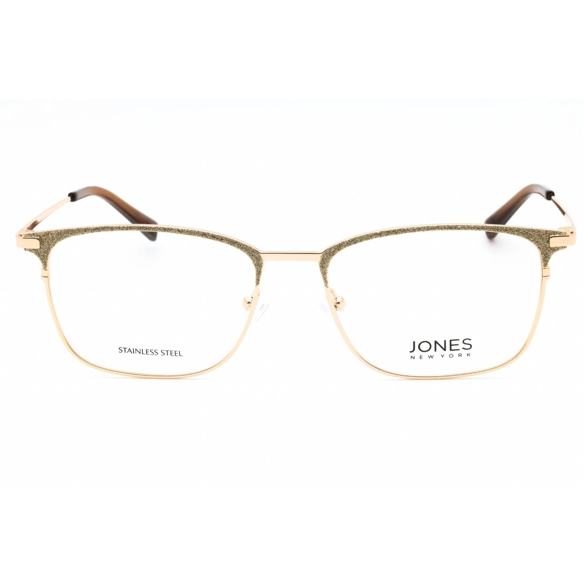 Jones New York Women's Eyeglasses - Gold Metal Square Shape Full Rim Frame | J495 0GOL