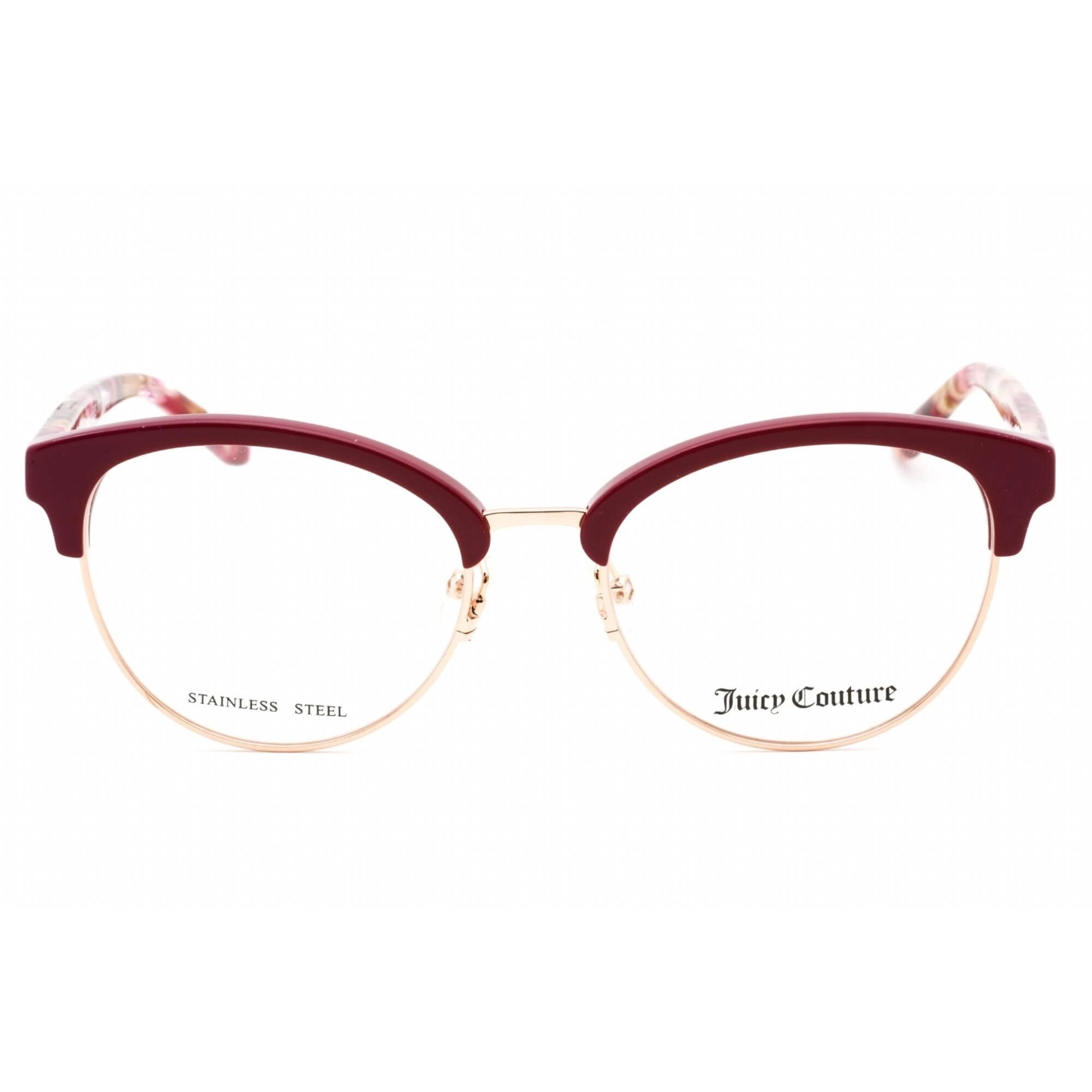 Juicy Couture Women's Eyeglasses - Burgundy Plastic Full Rim Frame | JU 224 0LHF 00