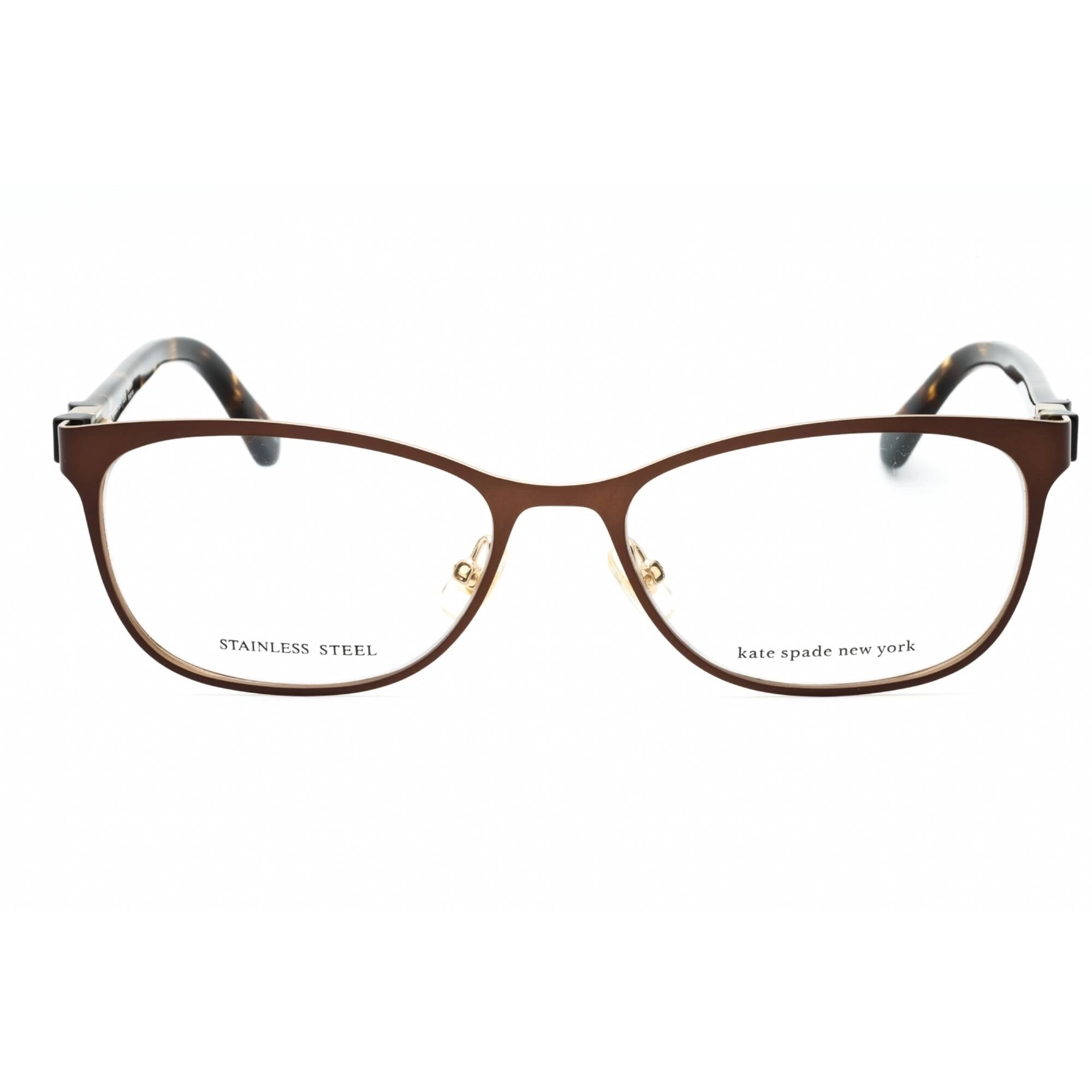 Kate Spade Women's Eyeglasses - Brown Metal Rectangular Full Rim Frame | Jonae 009Q 00
