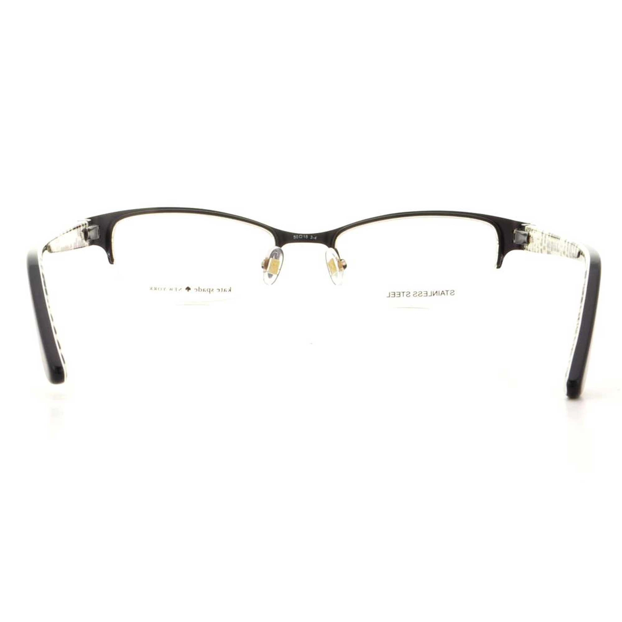 Kate Spade Women's Eyeglasses - Satin Black Rectangular Frame | KATE SPADE ADERYN 3