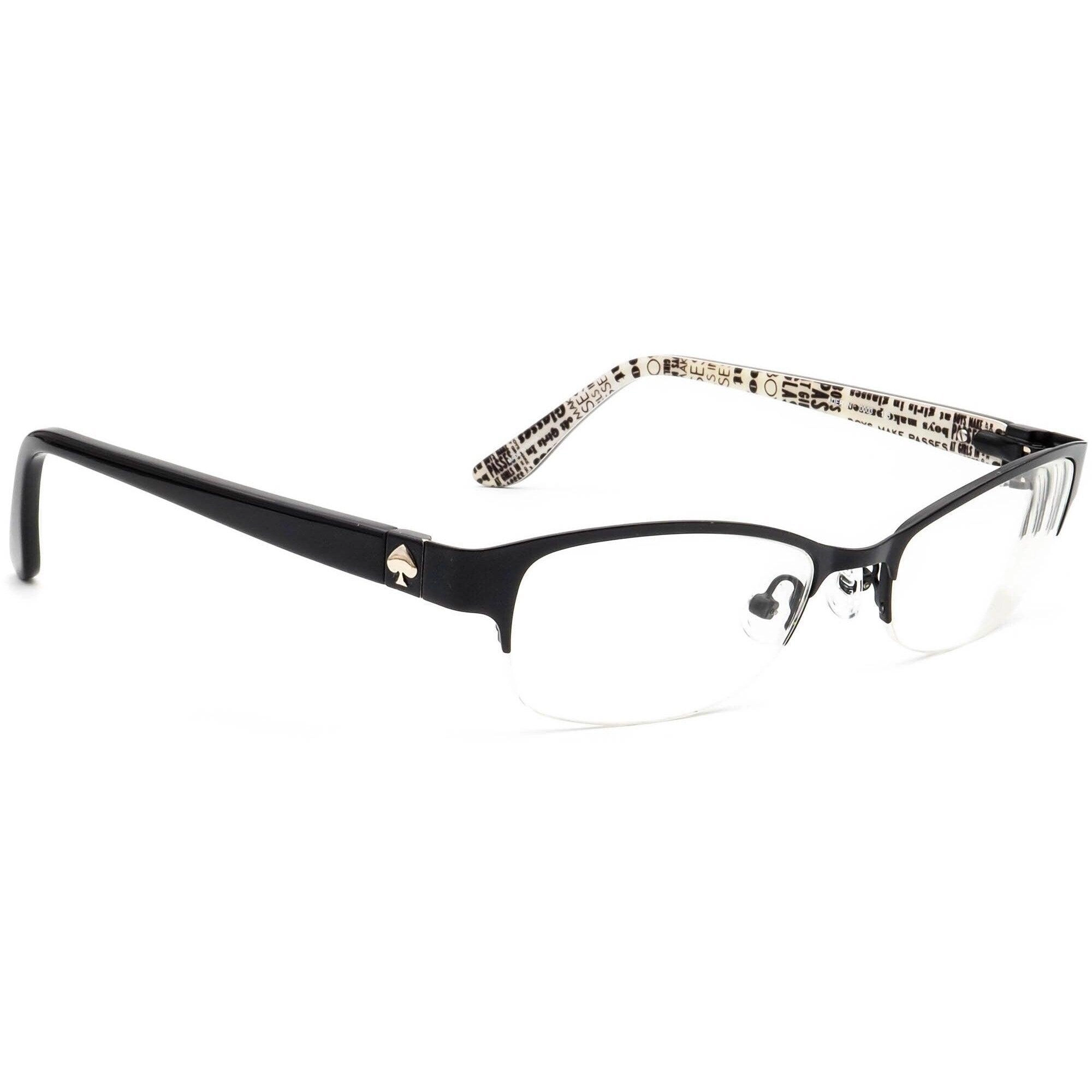 Kate Spade Women's Eyeglasses - Satin Black Rectangular Frame | KATE SPADE ADERYN 3
