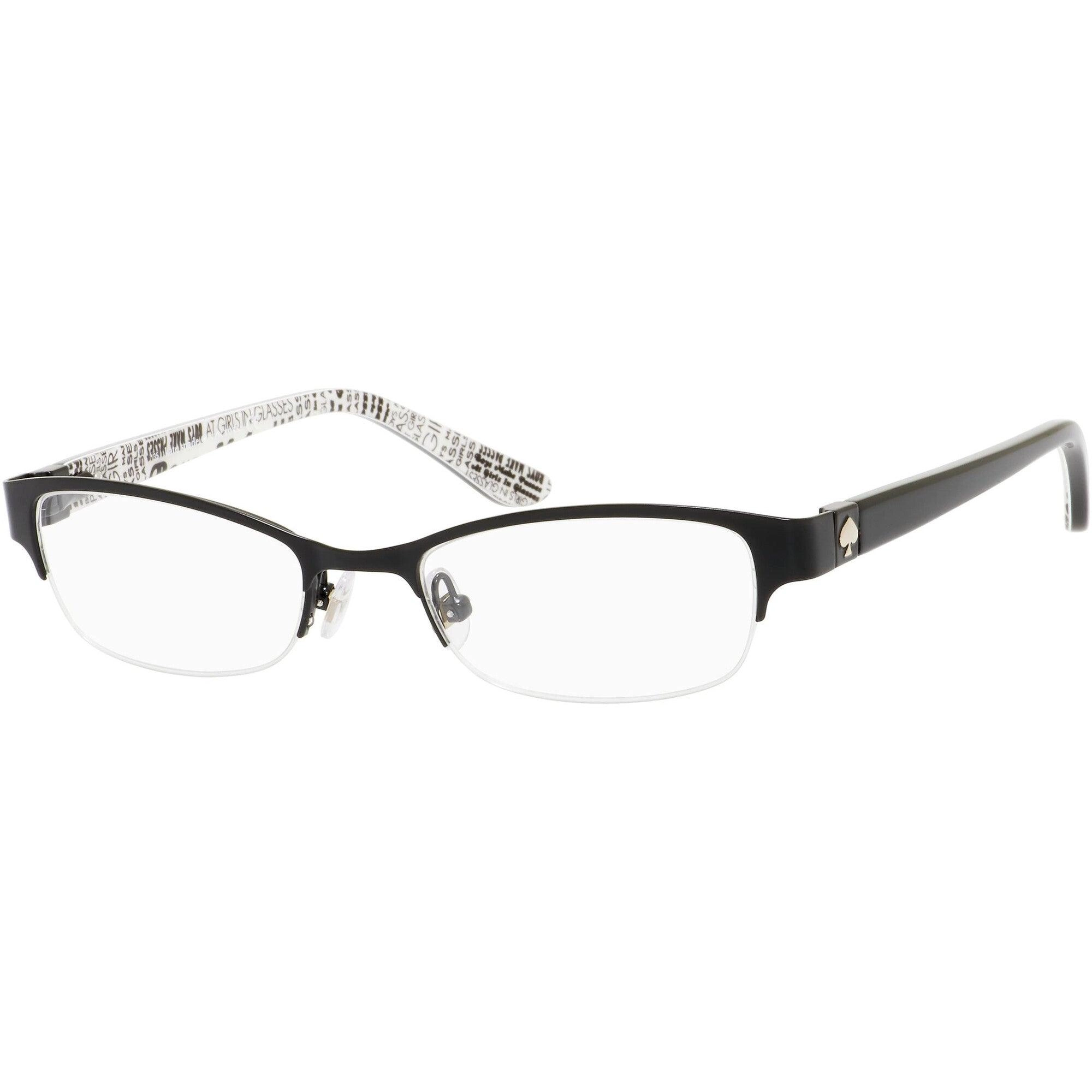 Kate Spade Women's Eyeglasses - Satin Black Rectangular Frame | KATE SPADE ADERYN 3