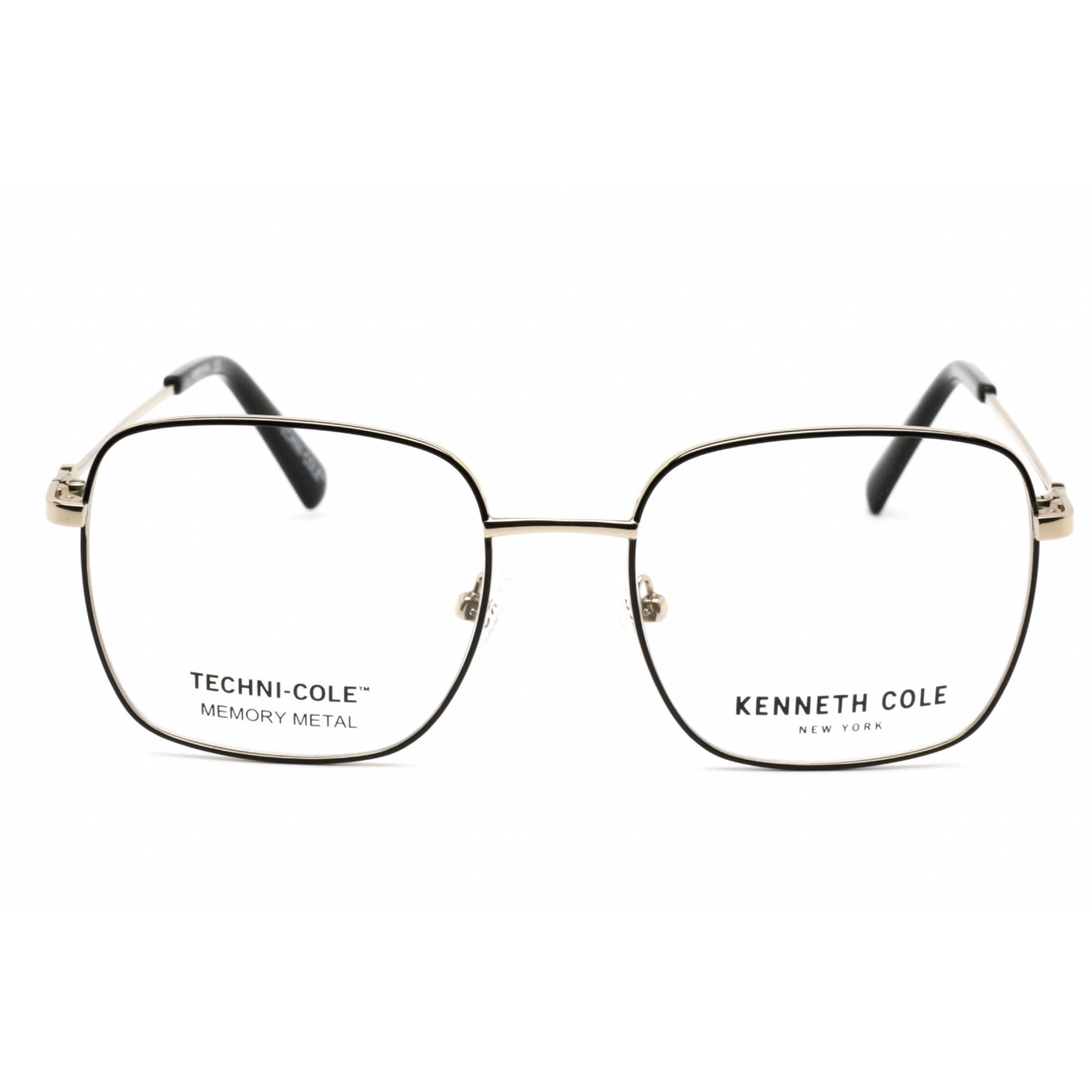 Kenneth Cole New York Women's Eyeglasses - Square Black/Gold Metal Frame | KC0348 005
