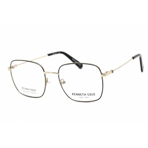 Kenneth Cole New York Women's Eyeglasses - Square Black/Gold Metal Frame | KC0348 005