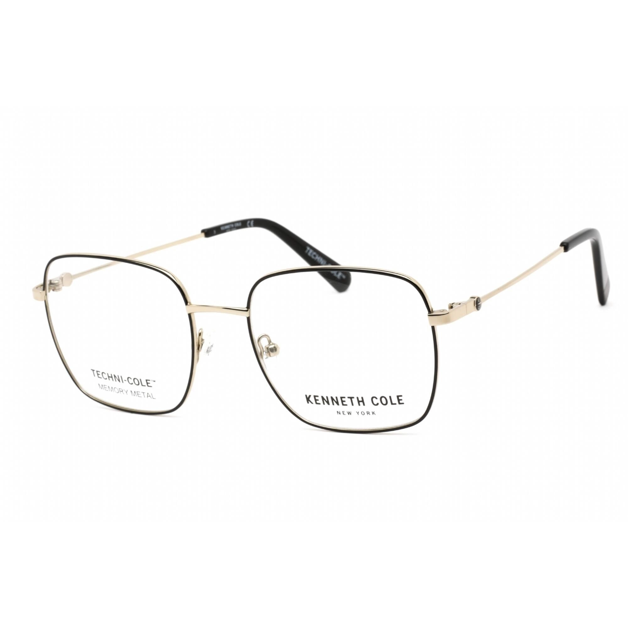 Kenneth Cole New York Women's Eyeglasses - Square Black/Gold Metal Frame | KC0348 005