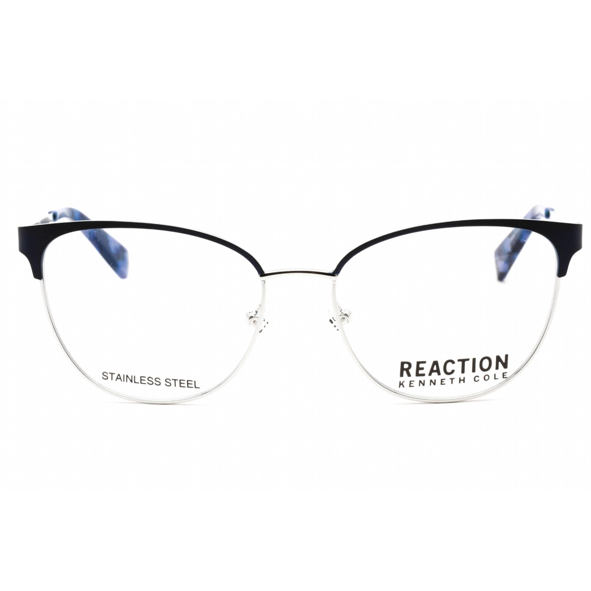 Kenneth Cole Reaction Women's Eyeglasses - Matte Blue Metal Rectangular | KC0877 091
