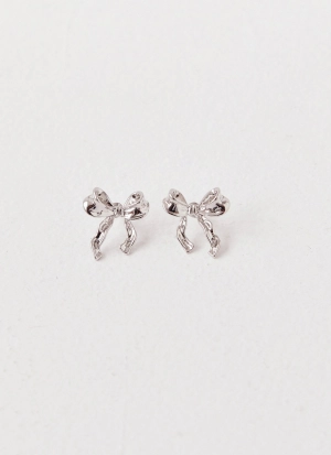 Kindra Mini Bow Earring - Silver