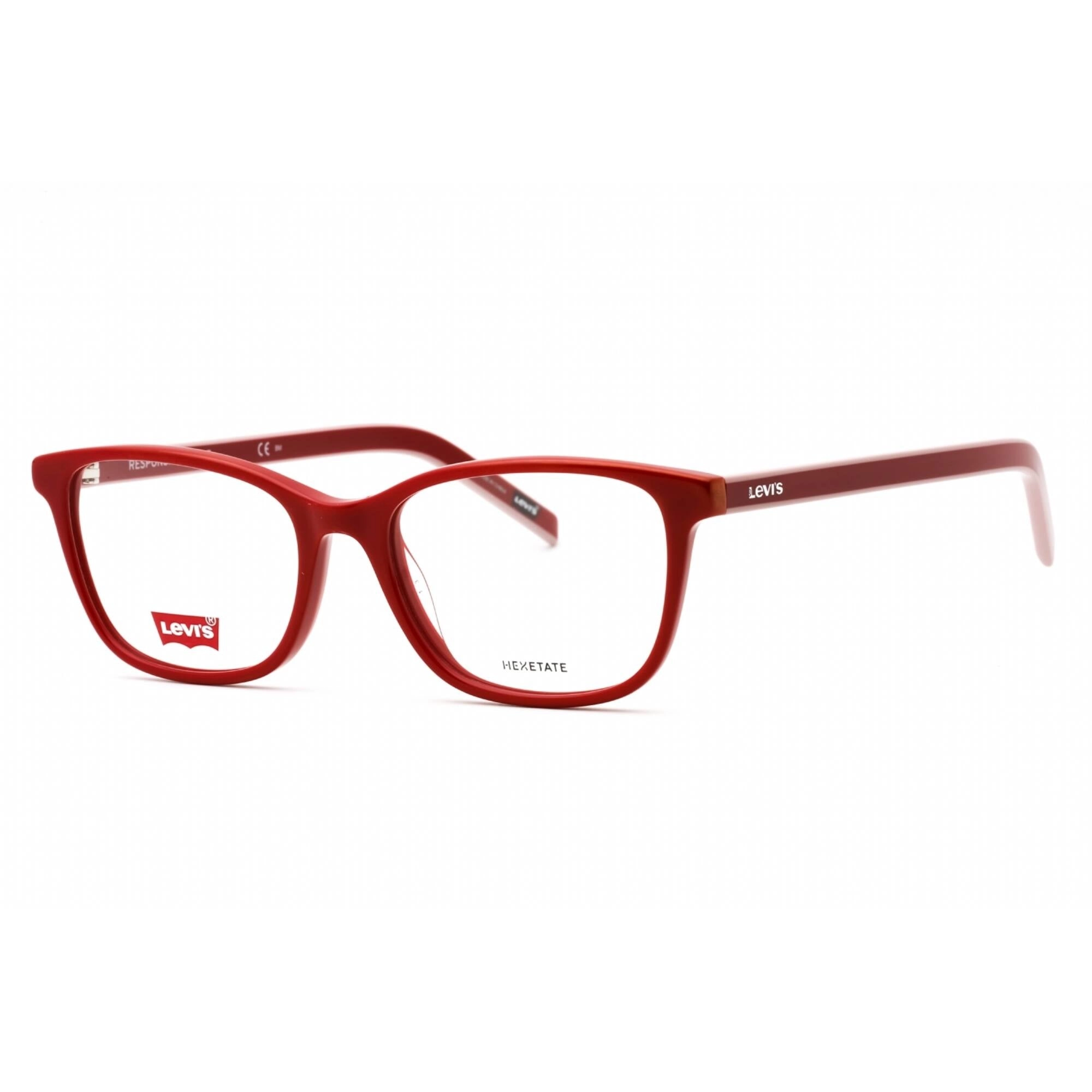 Levi's Women's Eyeglasses - Burgundy Plastic Cat Eye Full Rim Frame | LV 1032 0LHF 00