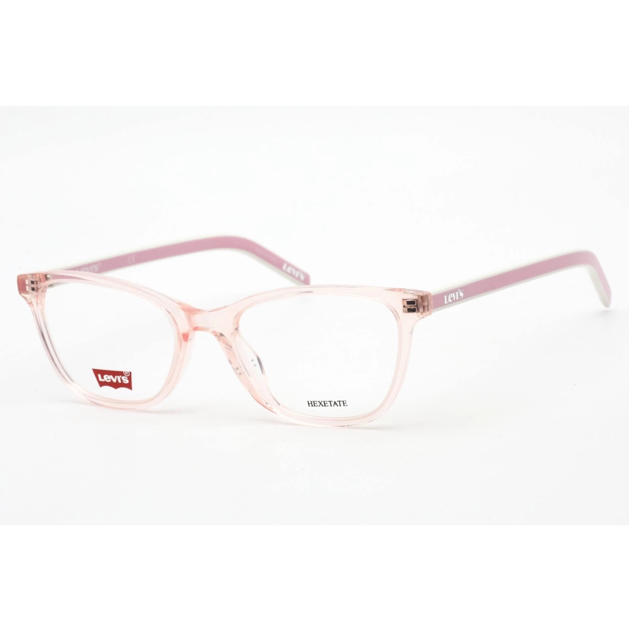 Levi's Women's Eyeglasses - Clear Demo Lens Pink Rectangular Frame | LV 1022 035J 00