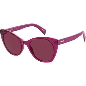 Levi's Women's Sunglasses - Cyclamen Cat Eye Frame Pink Lens | LEVI LV 1015/S 0QHO/U1