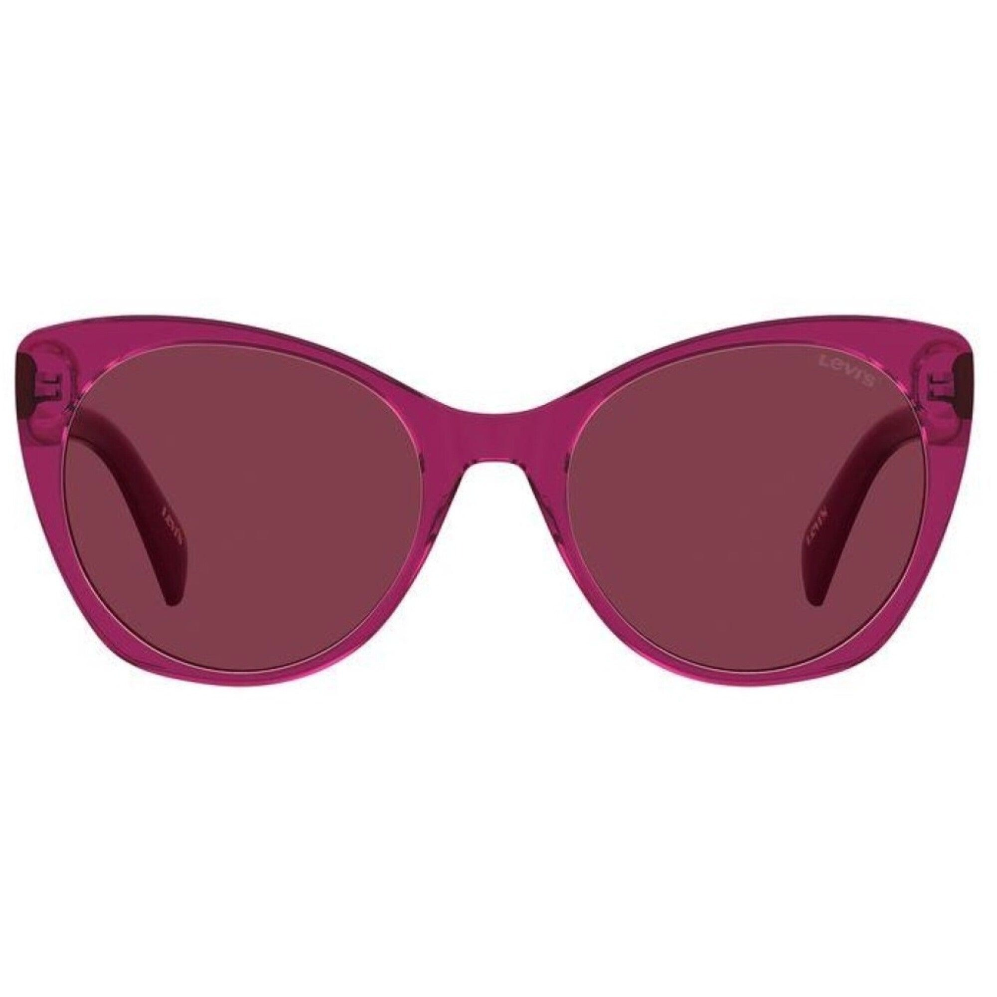 Levi's Women's Sunglasses - Cyclamen Cat Eye Frame Pink Lens | LEVI LV 1015/S 0QHO/U1