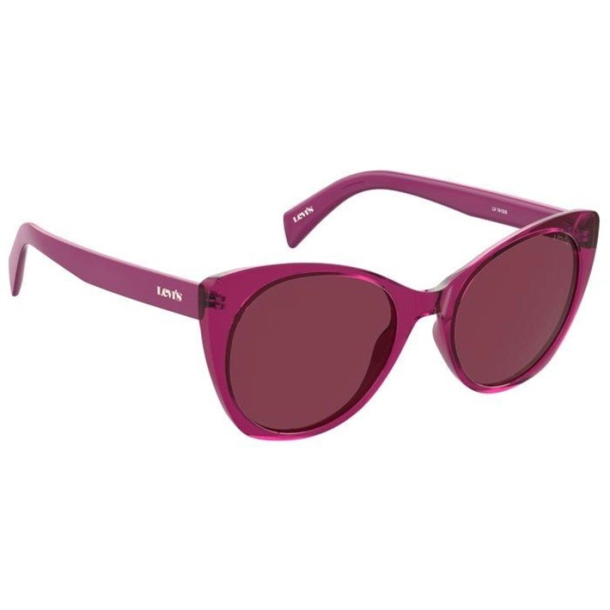Levi's Women's Sunglasses - Cyclamen Cat Eye Frame Pink Lens | LEVI LV 1015/S 0QHO/U1