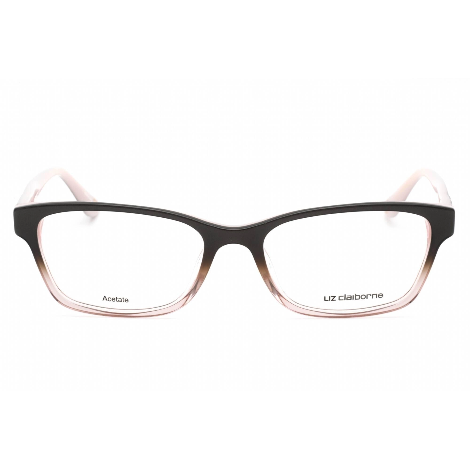 Liz Claiborne Women's Eyeglasses - Grey Pink Rectangular Plastic Frame | L 640 0HAQ 00