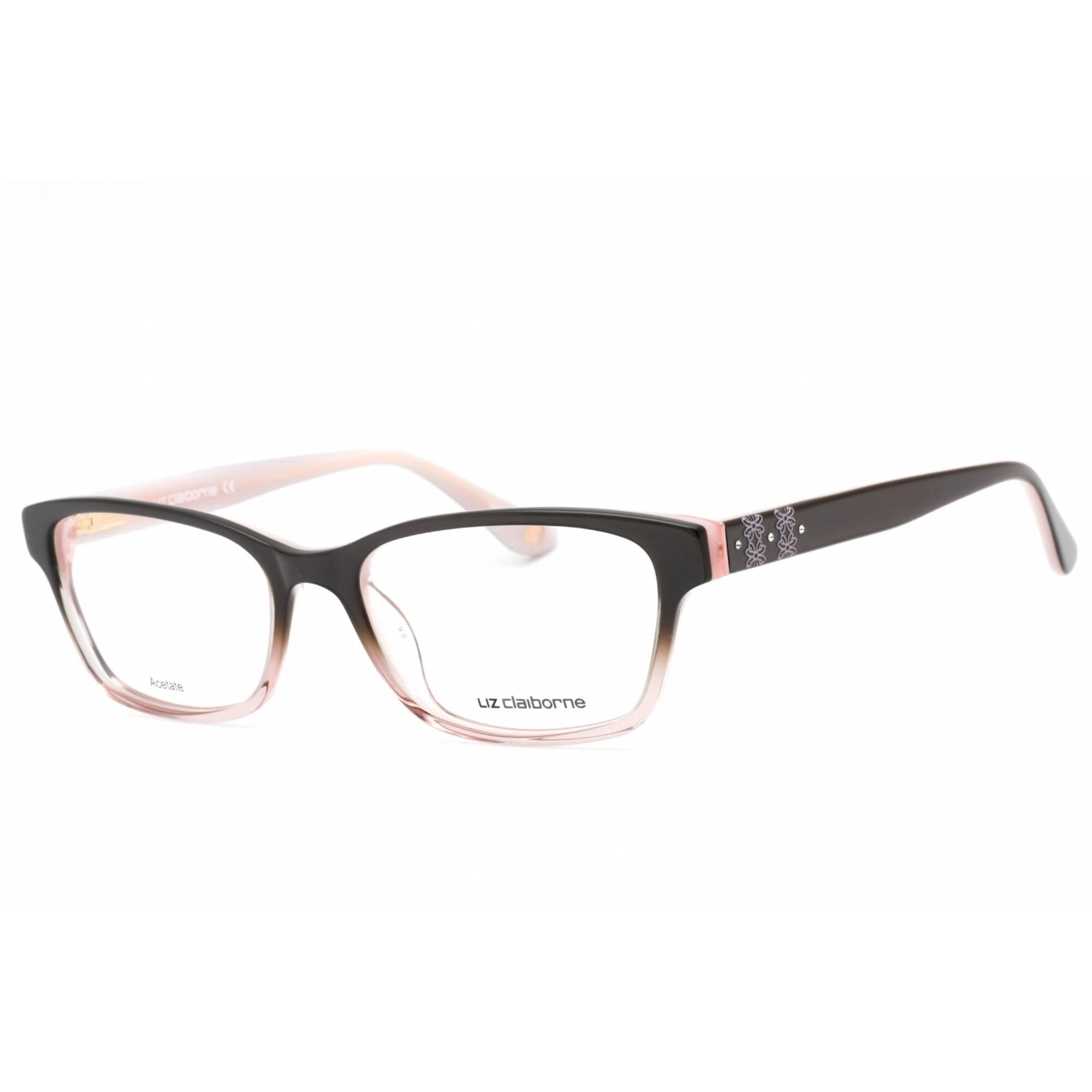 Liz Claiborne Women's Eyeglasses - Grey Pink Rectangular Plastic Frame | L 640 0HAQ 00