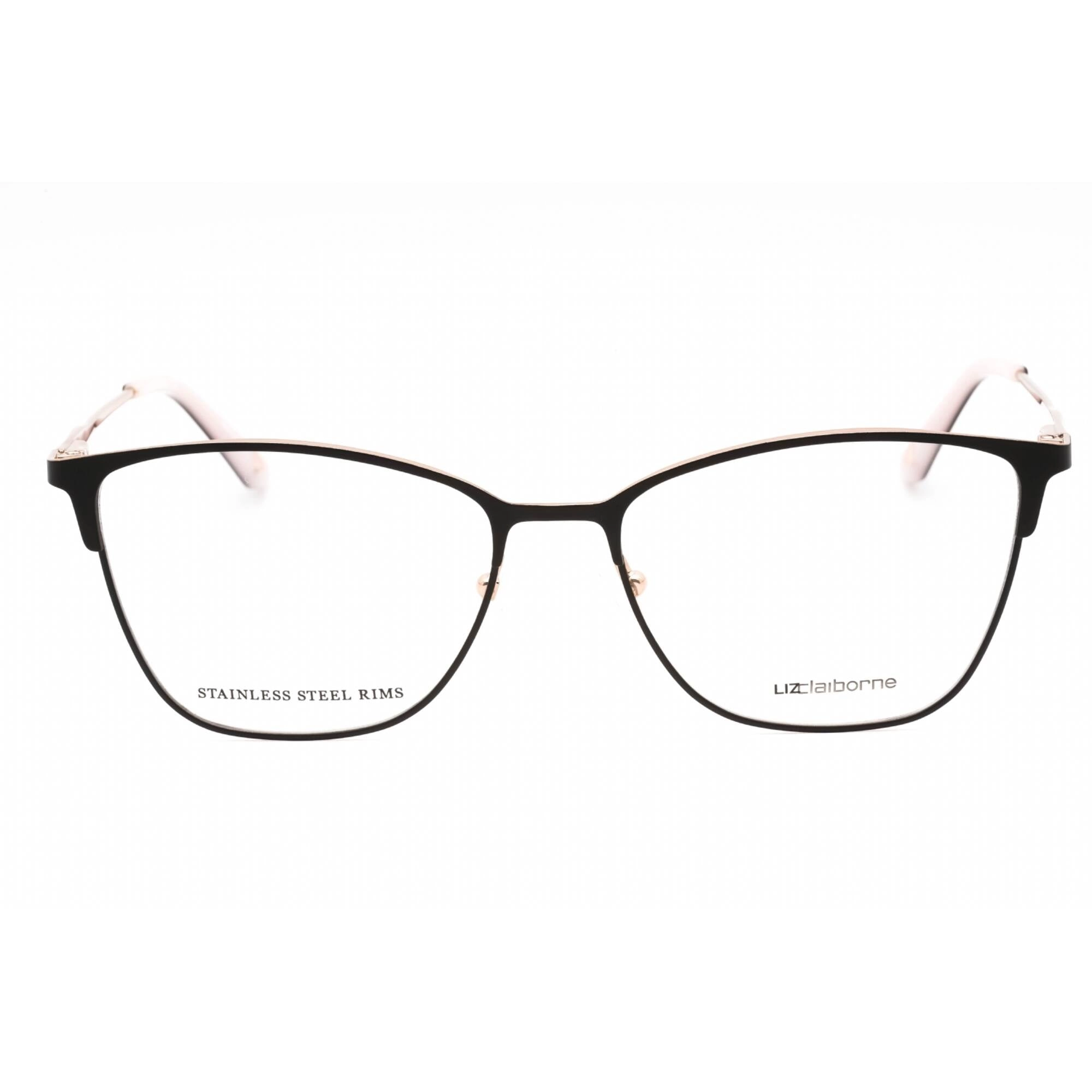 Liz Claiborne Women's Eyeglasses - Matte Black Metal Cat Eye Frame | L 678 0003 00