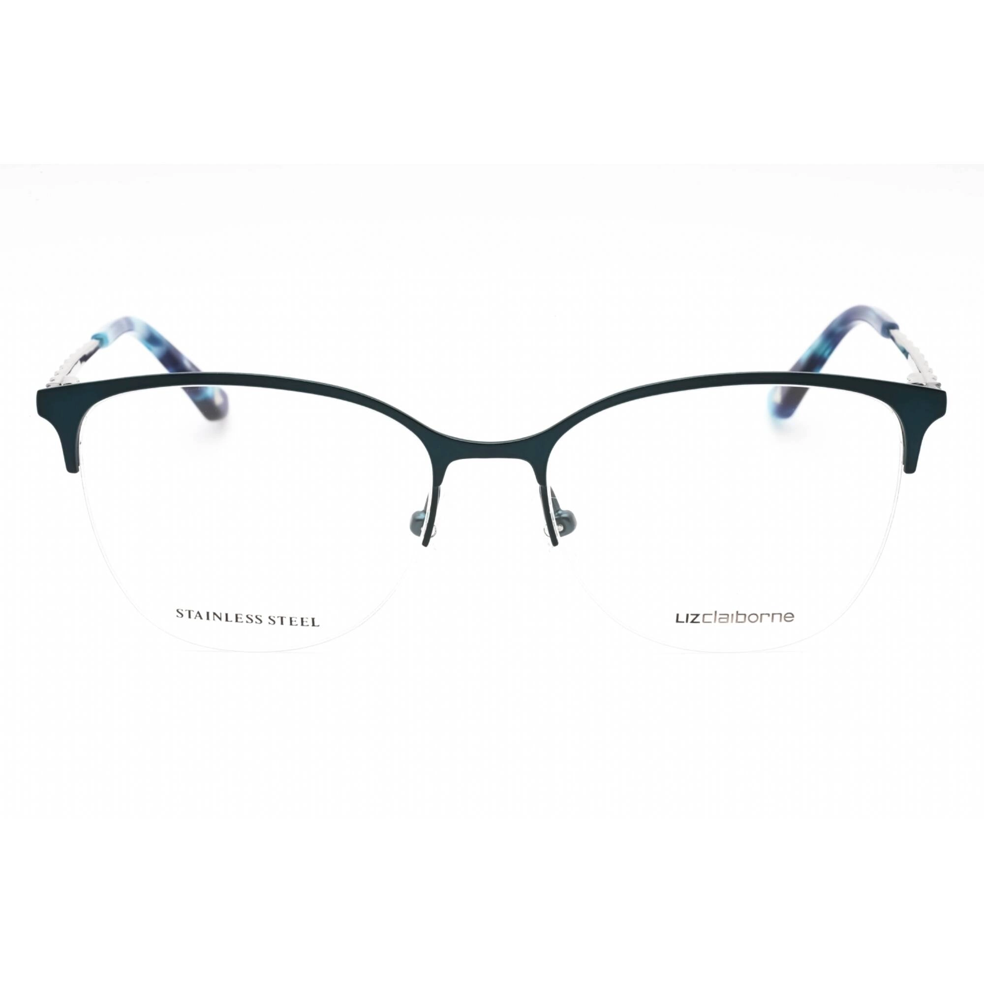 Liz Claiborne Women's Eyeglasses - Matte Teal Metal Cat Eye Frame | L 677 0PYW 00