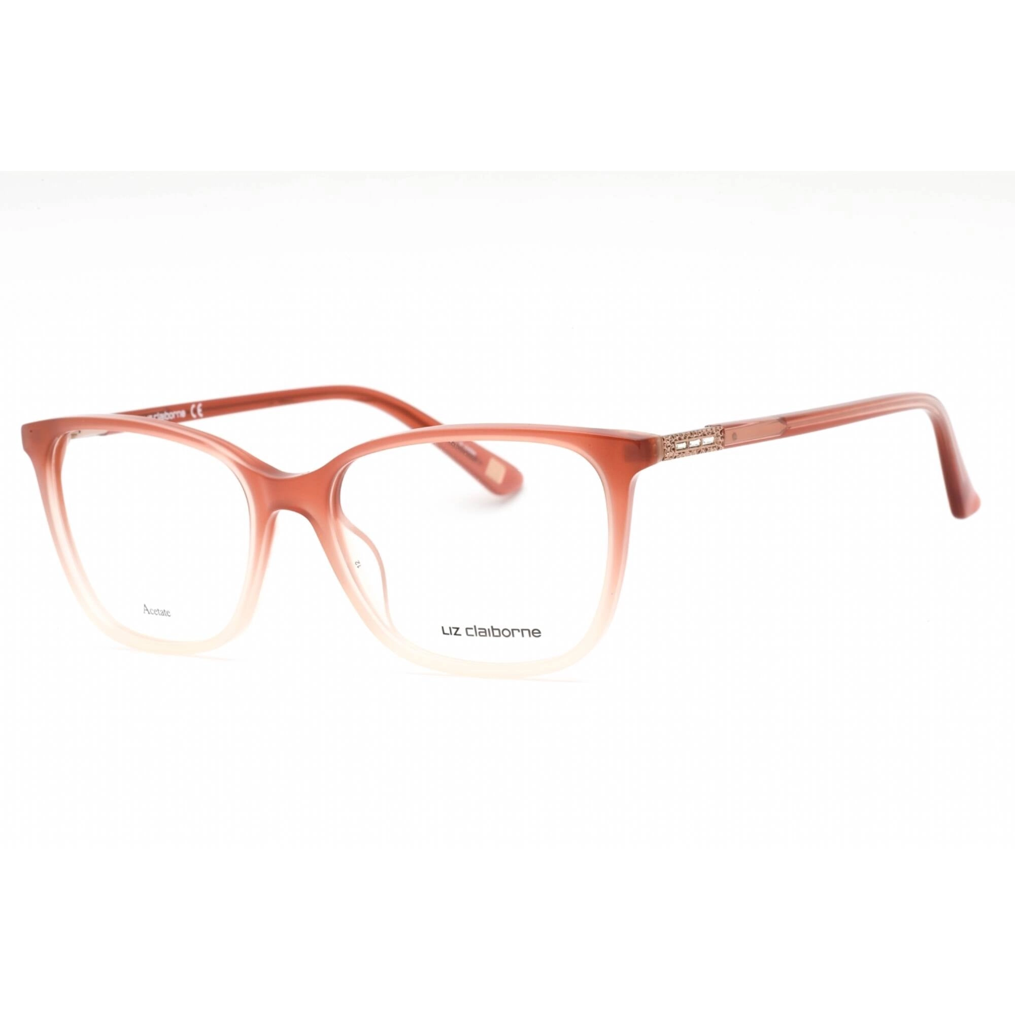 Liz Claiborne Women's Eyeglasses - Salmon Beige Cat Eye Plastic Frame | L 657 0F6I 00