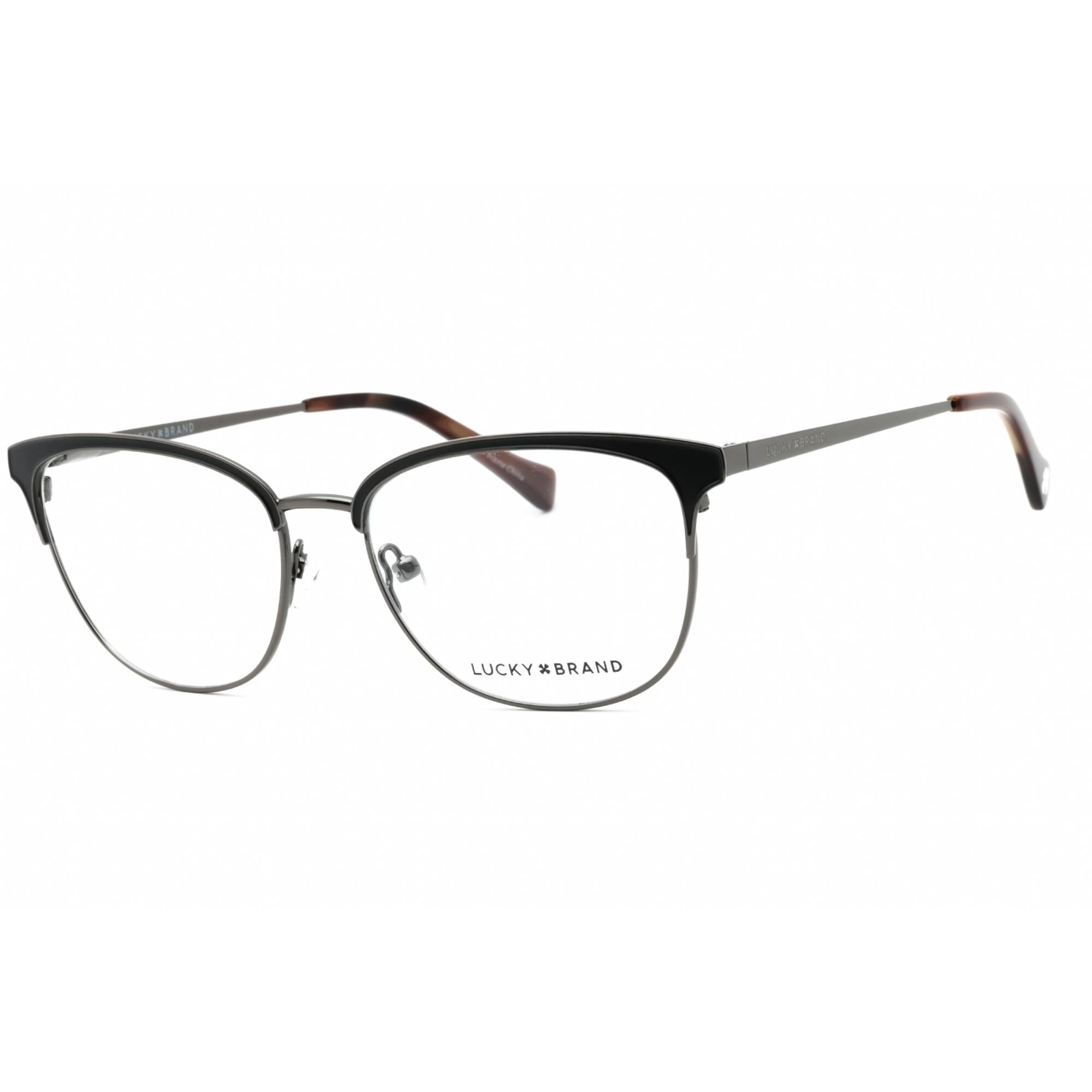 Lucky Brand Women's Eyeglasses - Black Cat Eye Full Rim Frame Clear Lens | D115 0BLA
