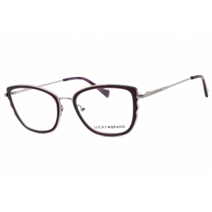Lucky Brand Women's Eyeglasses - Purple Metal Cat Eye Shape Full Rim Frame | D116 0PUR