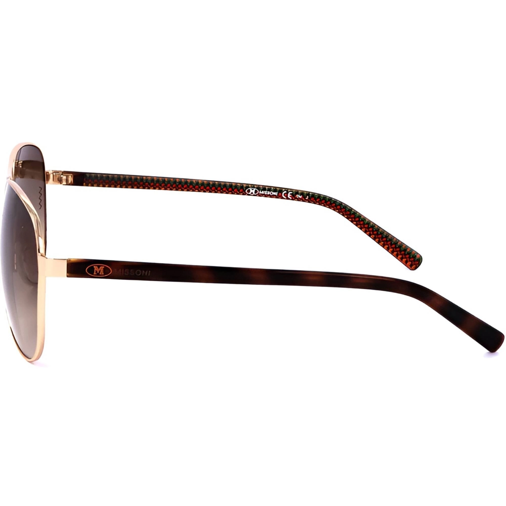 M Missoni Women's Sunglasses - Gold Havana Metal Aviator Frame | MMI 0002/S 006J/HA