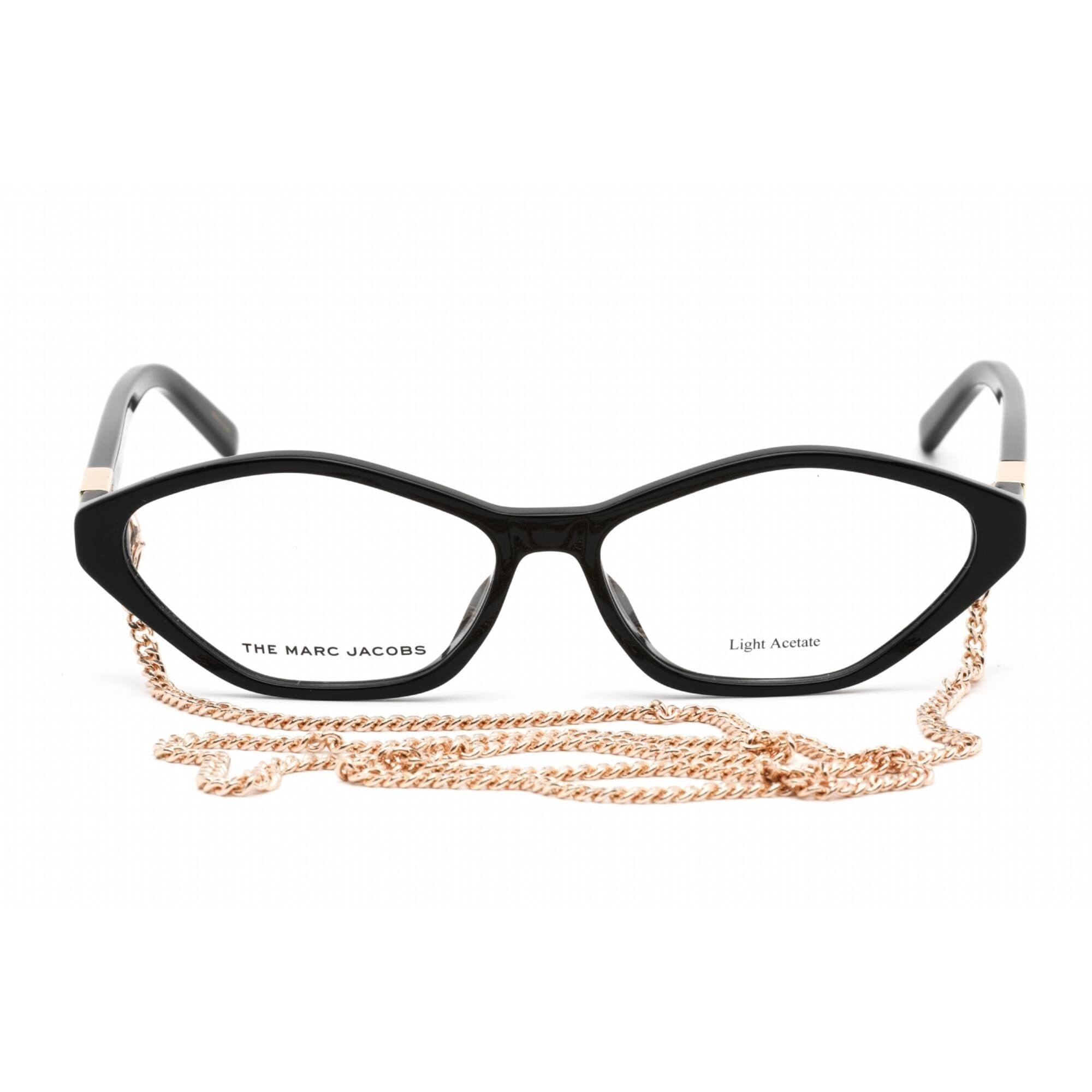 Marc Jacobs Women's Eyeglasses - Black Acetate Geometric Frame | MARC 498 0807 00