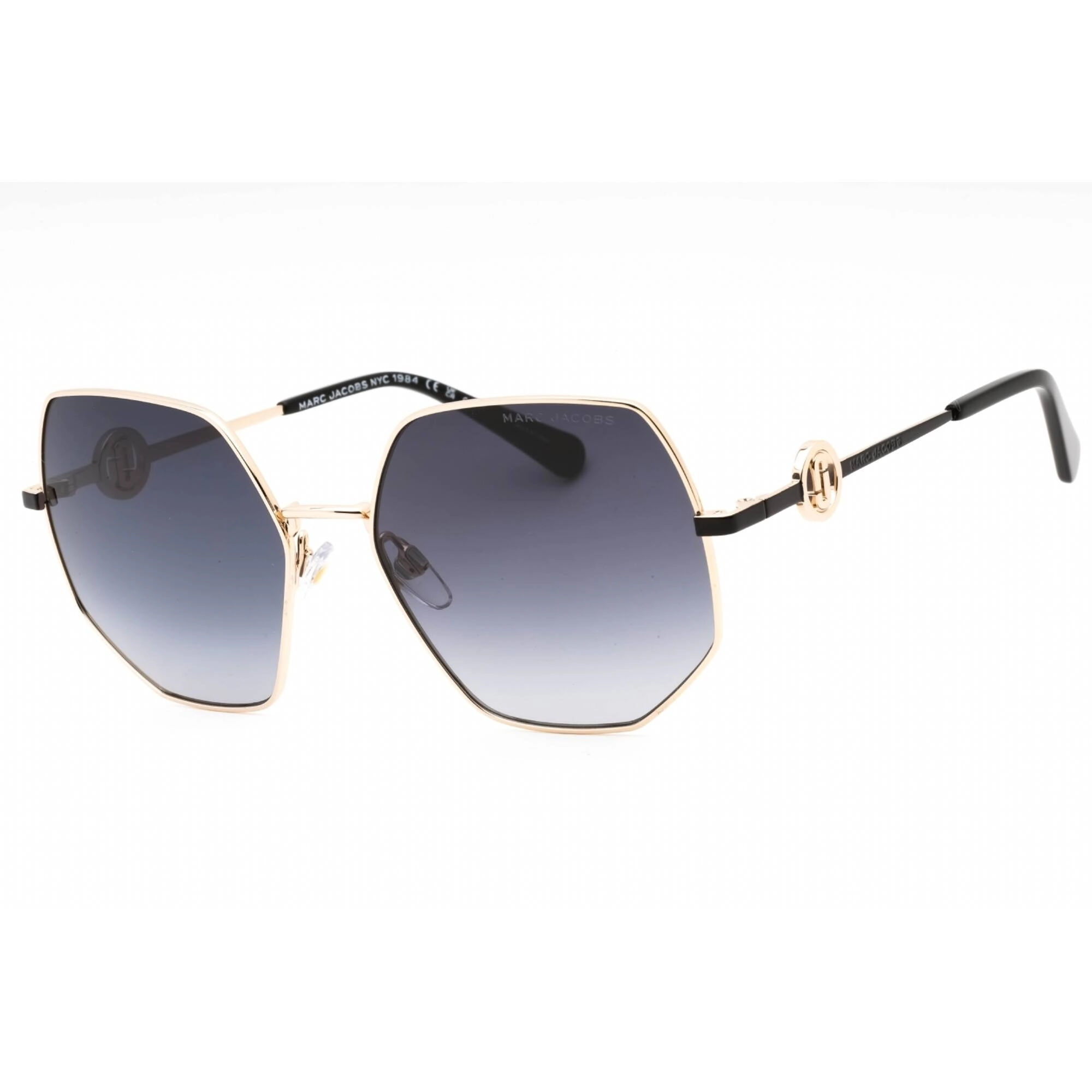 Marc Jacobs Women's Sunglasses - Gold Black Metal Geometric Frame | MARC 730/S 0RHL 9O